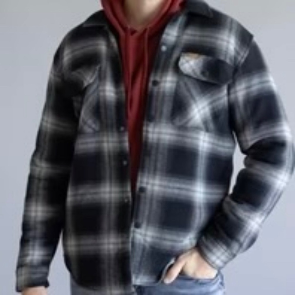 Jachs Men's Plaid Sherpa Lined NWOT Recycled Flannel Shirt Jacket Size M